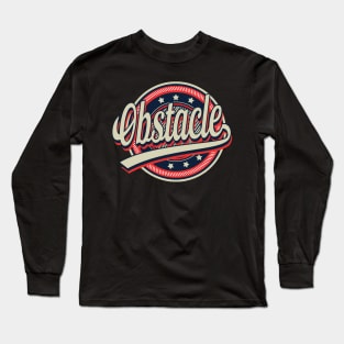 Proud To Be Obstacle Personalized Name Birthday 70s Long Sleeve T-Shirt